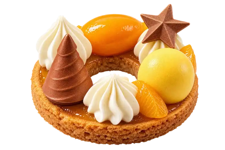 Dessertbord Christmas Gold White