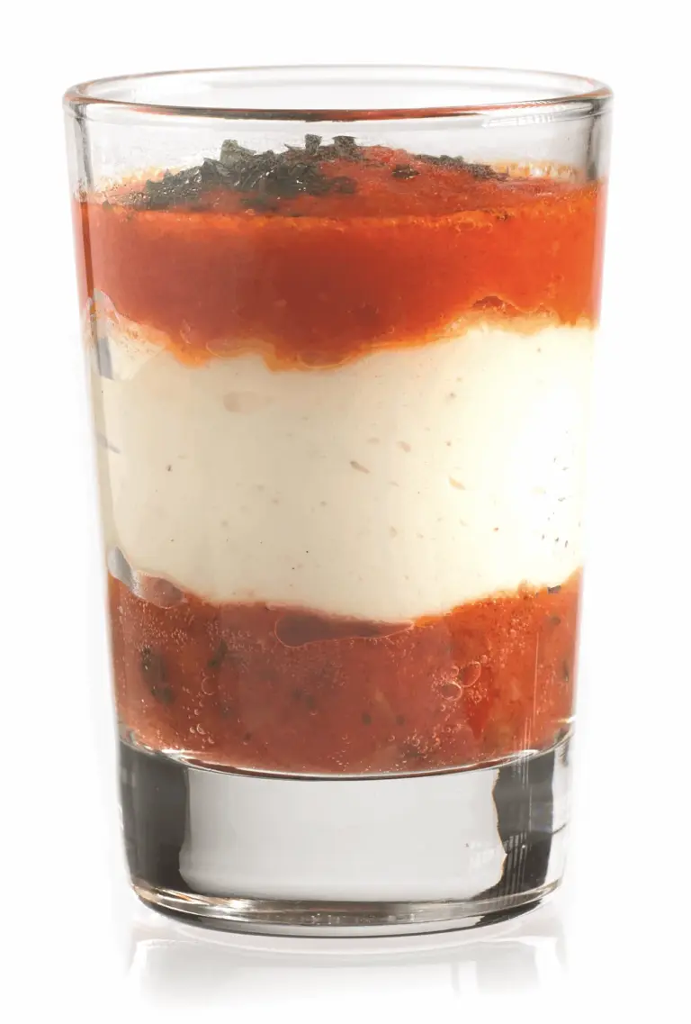 Amuseglaasje Geitenkaas - Paprika – Tomatenkonfijt